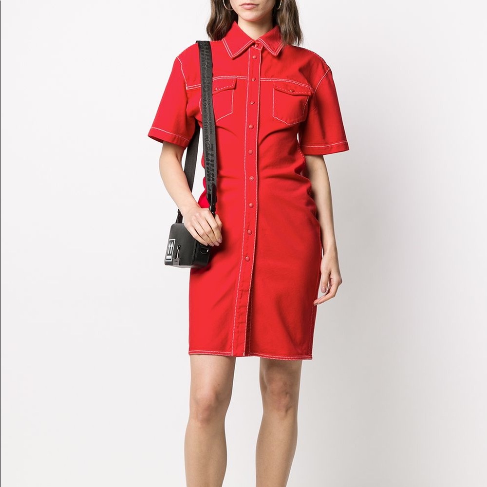 NWT Off-White denim shirt dress Size 38